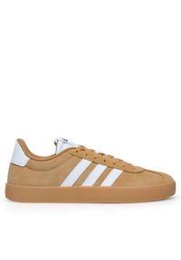 Adidas - adidas Sneakersy VL COURT 3.0 ID9183 Brązowy. Kolor: brązowy. Materiał: zamsz, skóra
