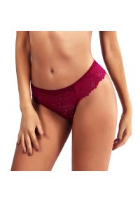 Intica - Stringi koronkowe ażurowe na specjalne okazje Cathe. Kolor: czerwony. Materiał: koronka. Wzór: ażurowy #3