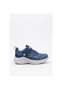 skechers - Buty do chodzenia dla dzieci Skechers Hyper Blitz. Zapięcie: rzepy. Kolor: niebieski. Materiał: materiał, syntetyk. Szerokość cholewki: normalna. Model: Skechers Sport. Sport: turystyka piesza #1