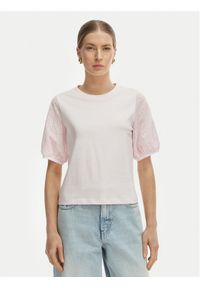 Vero Moda Bluzka Janni 10340706 Różowy Regular Fit. Kolor: różowy. Materiał: bawełna #1