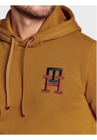 TOMMY HILFIGER - Tommy Hilfiger Bluza Essential Monogram MW0MW28677 Żółty Regular Fit. Kolor: żółty. Materiał: syntetyk, bawełna #3