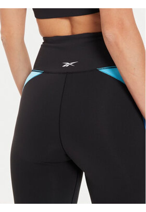 Reebok Legginsy Lux HR Tight 100075365 Czarny Slim Fit. Kolor: czarny. Materiał: syntetyk