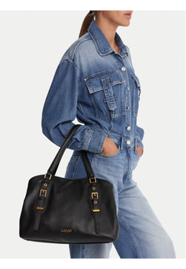 Liu Jo Torebka Mantua AF5045 E0058 Czarny. Kolor: czarny. Materiał: skórzane