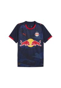 Puma - Męska koszulka wyjazdowa FC Red Bull Salzburg 25/26 PUMA New Navy Red Blue. Kolor: czerwony, niebieski, wielokolorowy. Sport: piłka nożna