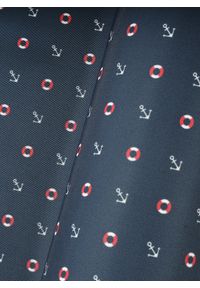 Pako Lorente - PAKO LORENTE – Granatowa poszetka we wzór. Kolor: niebieski. Materiał: poliester #3