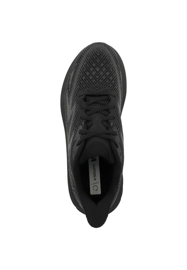 HOKA - Buty do biegania męskie Hoka One One Clifton 9. Zapięcie: sznurówki. Kolor: czarny. Materiał: guma, syntetyk, tkanina, materiał. Szerokość cholewki: normalna