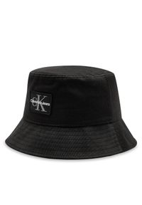 Calvin Klein Jeans Kapelusz Mono Logo Patch Bucket Hat K50K512181 Czarny. Kolor: czarny. Materiał: materiał