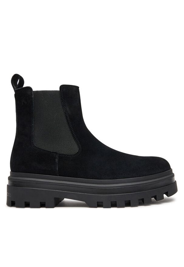 Calvin Klein Jeans Sztyblety Lugged Chelsea Boot Hr Su YM0YM01067 Czarny. Kolor: czarny. Materiał: skóra