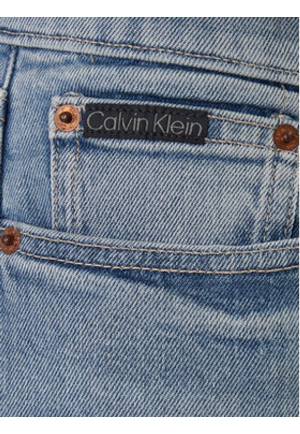 Calvin Klein Jeansy LV04RD900G Niebieski Slim Fit. Kolor: niebieski