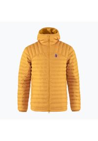 Kurtka puchowa męska Fjällräven Expedition Lätt Hoodie. Kolor: żółty. Materiał: puch. Sport: turystyka piesza