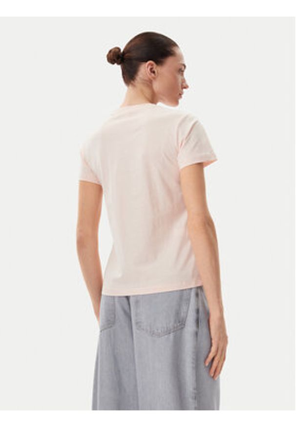Pinko - PINKO T-Shirt Quentin 100535 A2G7 Różowy Regular Fit. Kolor: różowy. Materiał: bawełna