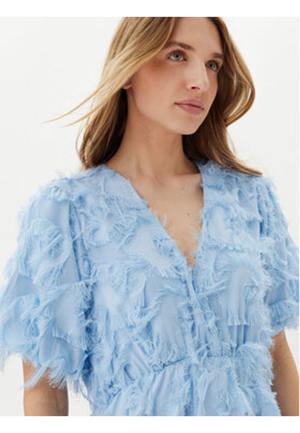 YAS Sukienka koktajlowa Pazylla 26037234 Błękitny Loose Fit. Kolor: niebieski. Materiał: syntetyk. Styl: wizytowy