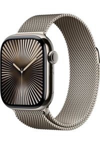 APPLE - Smartwatch Apple Watch 10 GPS + Cellular 42mm Natural Titanium Milanese Loop Szary (MWXF3QN/A). Rodzaj zegarka: smartwatch. Kolor: szary