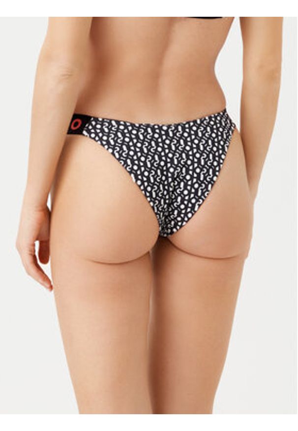 Hugo - HUGO Dół od bikini Monogram 50534946 Czarny. Kolor: czarny. Materiał: syntetyk