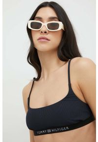 TOMMY HILFIGER - Tommy Hilfiger biustonosz kąpielowy kolor czarny. Kolor: czarny. Materiał: poliester