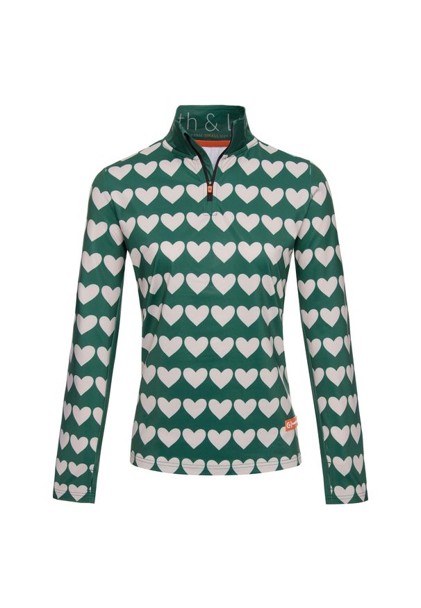 GARETH & LUCAS - Bluza narciarska Damska Gareth & Lucas Ninety-Three. Kolor: wielokolorowy, biały, zielony. Materiał: poliester, elastan. Sezon: zima. Sport: narciarstwo