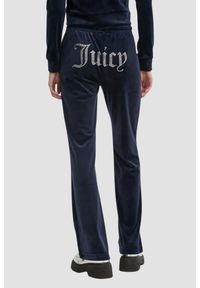 Juicy Couture - JUICY COUTURE Granatowe damskie spodnie dresowe Tina, Rozmiar XS. Kolor: niebieski. Materiał: dresówka #3