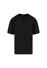 Urban Classics - Męska Koszulka Z Frotte Z Okrągłym Dekoltem. Kolor: czarny. Sport: turystyka piesza #1