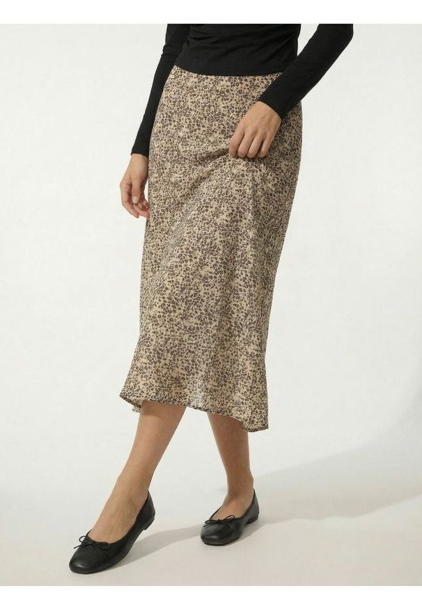 Sinsay - Wiskozowa spódnica midi z rozcięciami po bokach - wielobarwny. Materiał: wiskoza