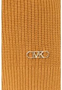 MICHAEL Michael Kors sweter wełniany damski kolor pomarańczowy ciepły z półgolfem. Kolor: pomarańczowy. Materiał: wełna. Długość rękawa: długi rękaw. Długość: długie #4