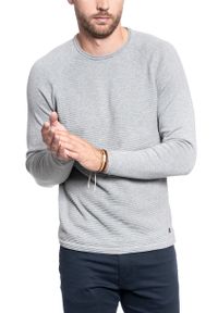 Mustang - SWETER MĘSKI MUSTANG Emil C Structure MID GREY MELANGE 1008255 4140 #6