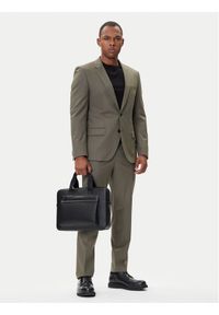 TOMMY HILFIGER - Tommy Hilfiger Torba na laptopa Th Monogram Computer Bag AM0AM13835 Czarny. Kolor: czarny. Materiał: skóra #1