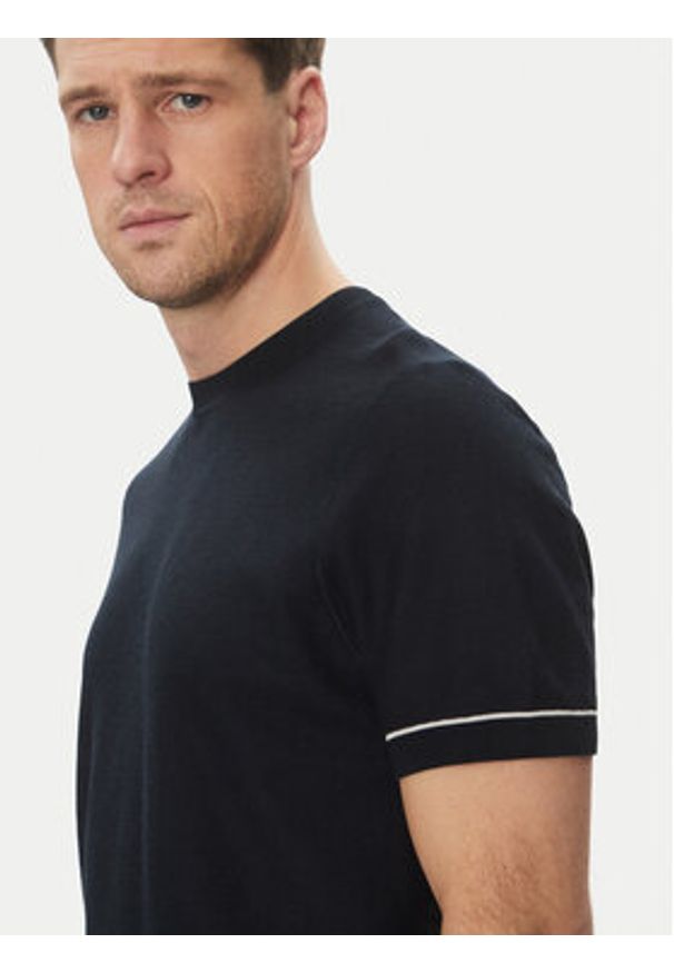 BOSS Sweter Jianfranco 50537642 Granatowy Regular Fit. Kolor: niebieski. Materiał: bawełna