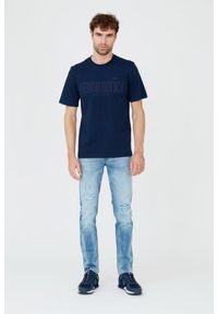 Aeronautica Militare - AERONAUTICA MILITARE Granatowy bawełniany męski t-shirt, Rozmiar XXL. Kolor: niebieski. Materiał: bawełna