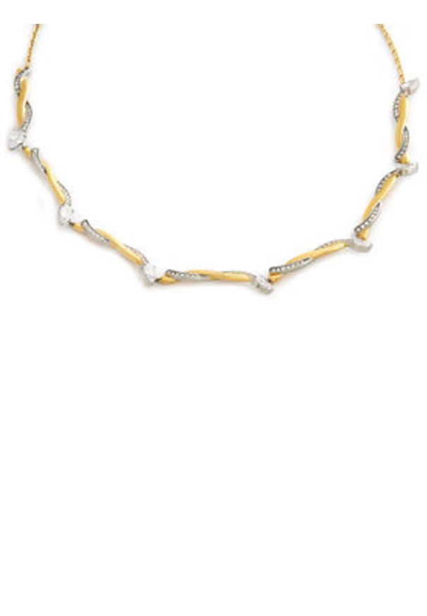 Guess Naszyjnik JUBN05 061JW Złoty. Materiał: metalowe. Kolor: złoty