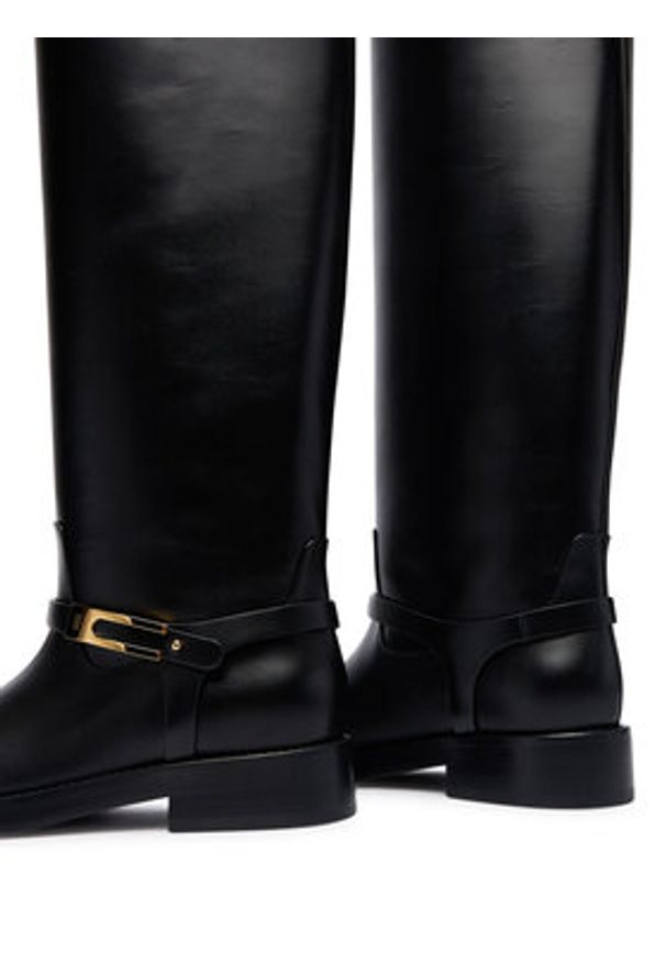 Elisabetta Franchi Oficerki SA-57B-56E2-V1050 Czarny. Kolor: czarny. Materiał: skóra