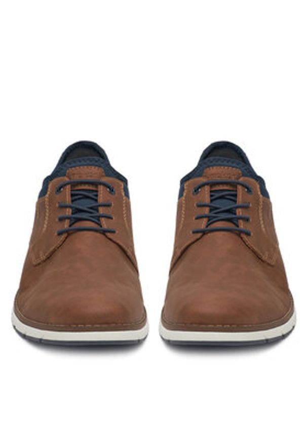 Rieker Półbuty 11357-24 Brązowy. Kolor: brązowy. Materiał: skóra