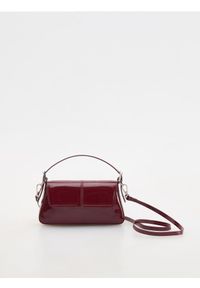 Reserved - Torebka crossbody - karminowy. Kolor: czerwony. Materiał: skórzane