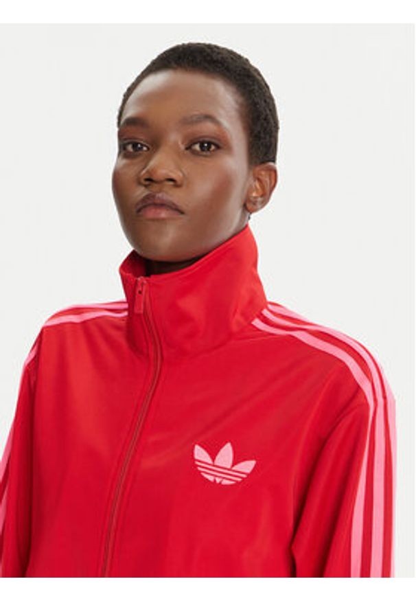 Adidas - adidas Bluza adicolor Classic Firebird JW3665 Czerwony Loose Fit. Kolor: czerwony. Materiał: syntetyk