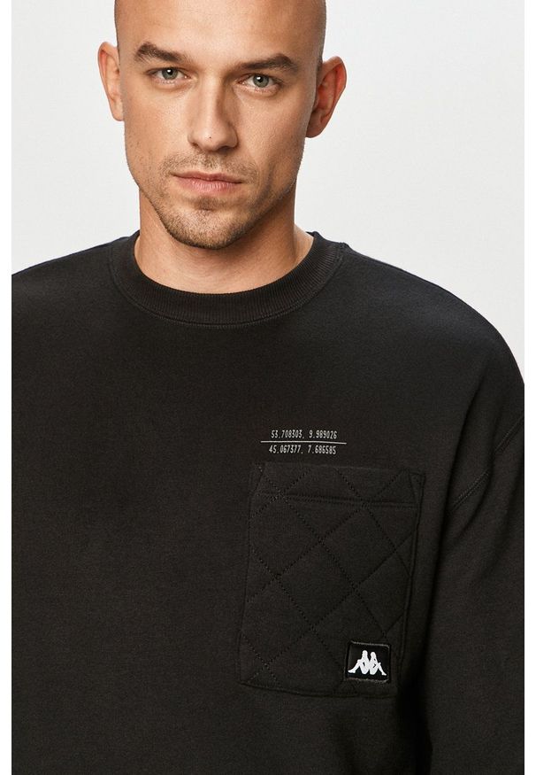 Kappa - Bluza. Okazja: na co dzień. Kolor: czarny. Styl: casual