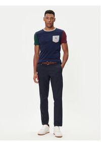 Polo Ralph Lauren T-Shirt 710849543003 Granatowy Custom Slim Fit. Typ kołnierza: polo. Kolor: niebieski. Materiał: bawełna #3