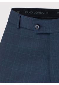 Pako Lorente - PAKO LORENTE – Granatowe spodnie garniturowe w kratę. Kolor: niebieski. Materiał: wełna #4