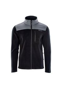 Hi-tec - Bluza Polarowa Męska Hanis. Kolor: czarny, szary, wielokolorowy. Materiał: polar. Sezon: zima. Sport: turystyka piesza