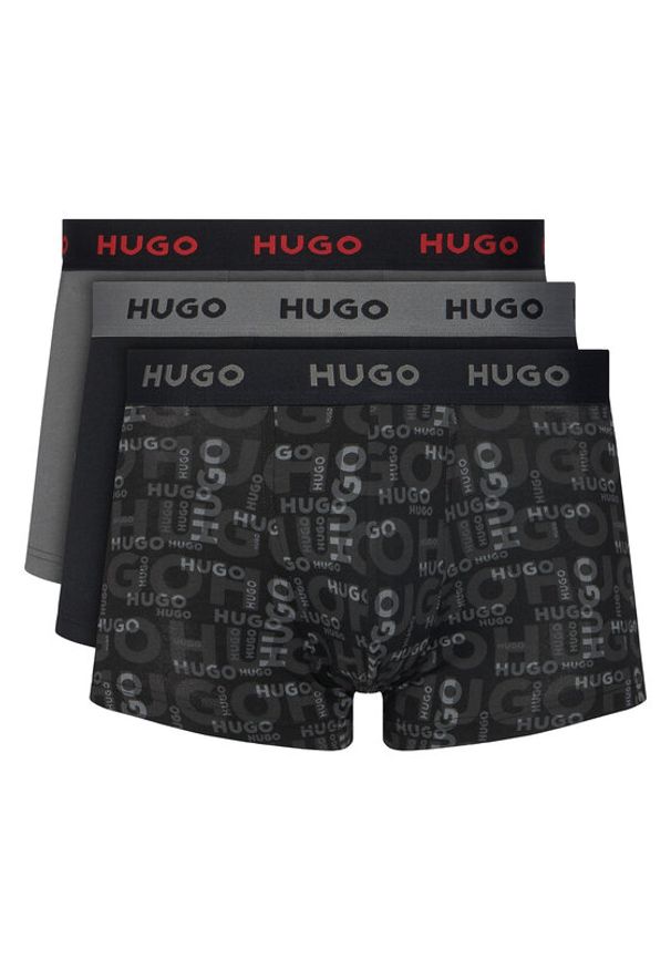 Hugo - HUGO Komplet bokserek Triplet Design 50532550 Czarny. Kolor: czarny. Materiał: bawełna