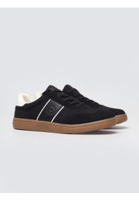 Big-Star - Sneakersy męskie z białymi akcentami czarne TT174129 906. Nosek buta: okrągły. Zapięcie: sznurówki. Kolor: czarny. Materiał: guma, syntetyk, materiał #3