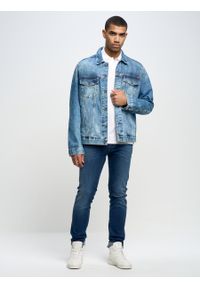 Big-Star - Spodnie jeans męskie dopasowane Martin 553. Okazja: na co dzień. Kolor: niebieski. Styl: klasyczny, casual, elegancki #5