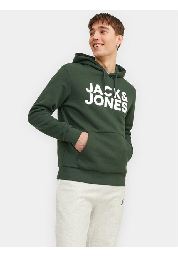 Jack & Jones - Jack&Jones Bluza Corp 12152840 Zielony Standard Fit. Kolor: zielony. Materiał: bawełna, syntetyk