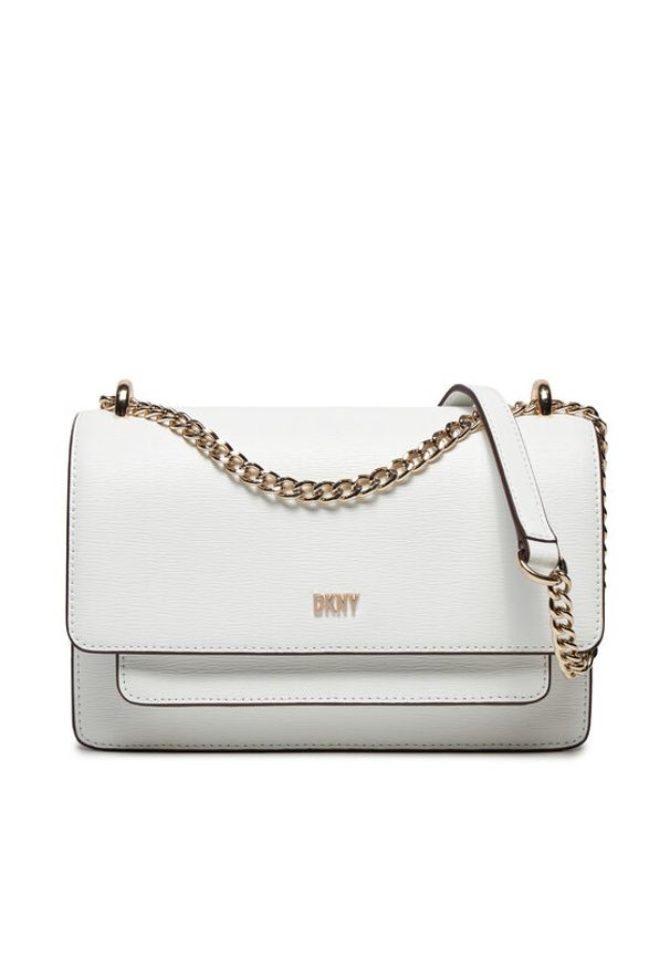 DKNY Torebka Bryant Chain Flap Cb R24E3A90 Biały. Kolor: biały. Materiał: skórzane