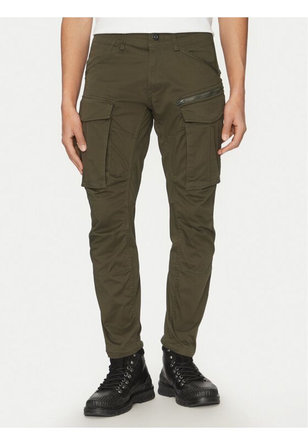 G-Star RAW - G-Star Raw Spodnie materiałowe Rovic D02190-5126 1260 Zielony Regular Fit. Kolor: zielony. Materiał: syntetyk