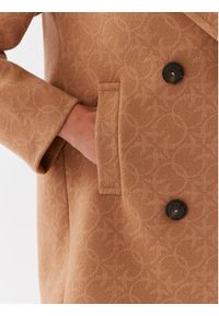 Pinko Płaszcz wełniany 101875 Y82W Brązowy Regular Fit. Kolor: brązowy. Materiał: wełna #3