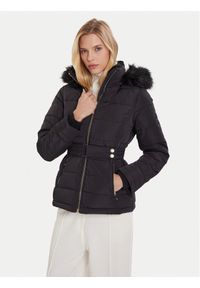 Morgan Kurtka puchowa 252-GAMONI Czarny Slim Fit. Kolor: czarny. Materiał: syntetyk