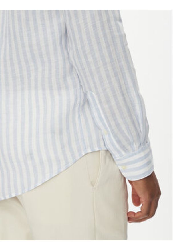 TOMMY HILFIGER - Tommy Hilfiger Koszula Essential MW0MW38581 Niebieski Regular Fit. Kolor: niebieski. Materiał: len