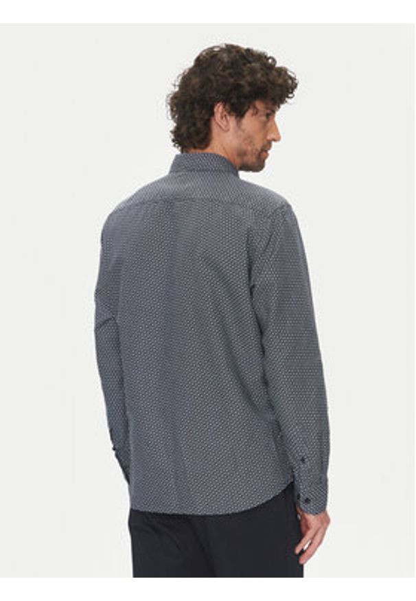 BOSS Koszula C-Hal 50539532 Granatowy Casual Fit. Okazja: na co dzień. Kolor: niebieski. Materiał: len, bawełna. Styl: casual