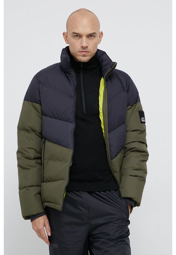Jack Wolfskin - Kurtka puchowa. Okazja: na co dzień. Kolor: zielony. Materiał: puch. Styl: casual