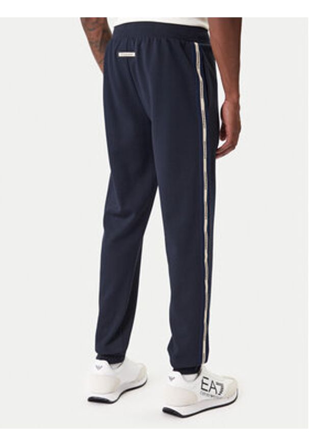 EA7 Emporio Armani Spodnie dresowe 7M001482 AF12660 UB102 Granatowy Regular Fit. Kolor: niebieski. Materiał: bawełna