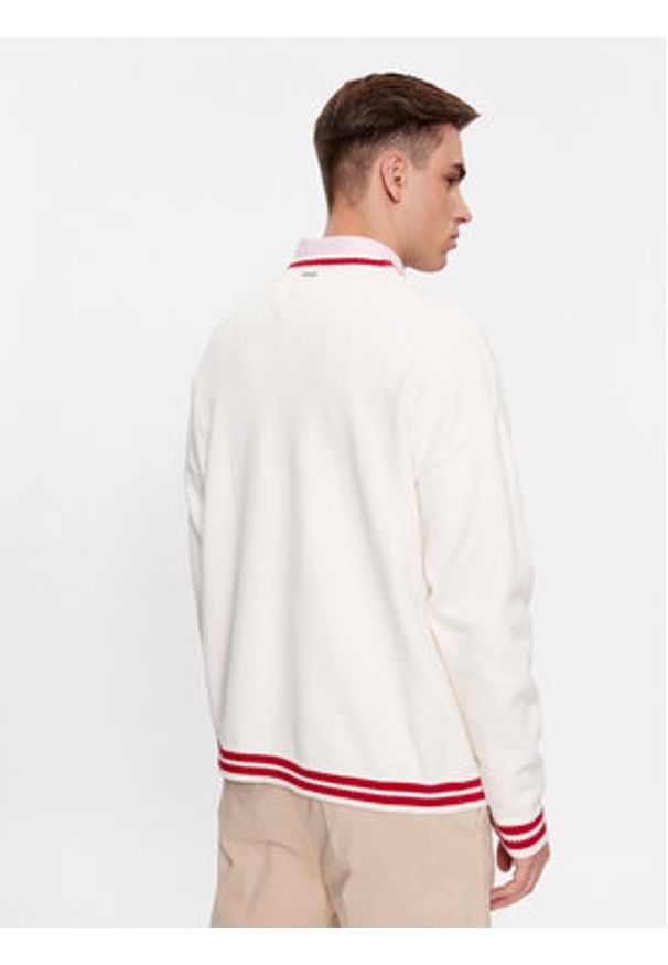 Guess Kardigan Liam M4RR26 Z2ZK2 Biały Regular Fit. Kolor: biały. Materiał: wiskoza